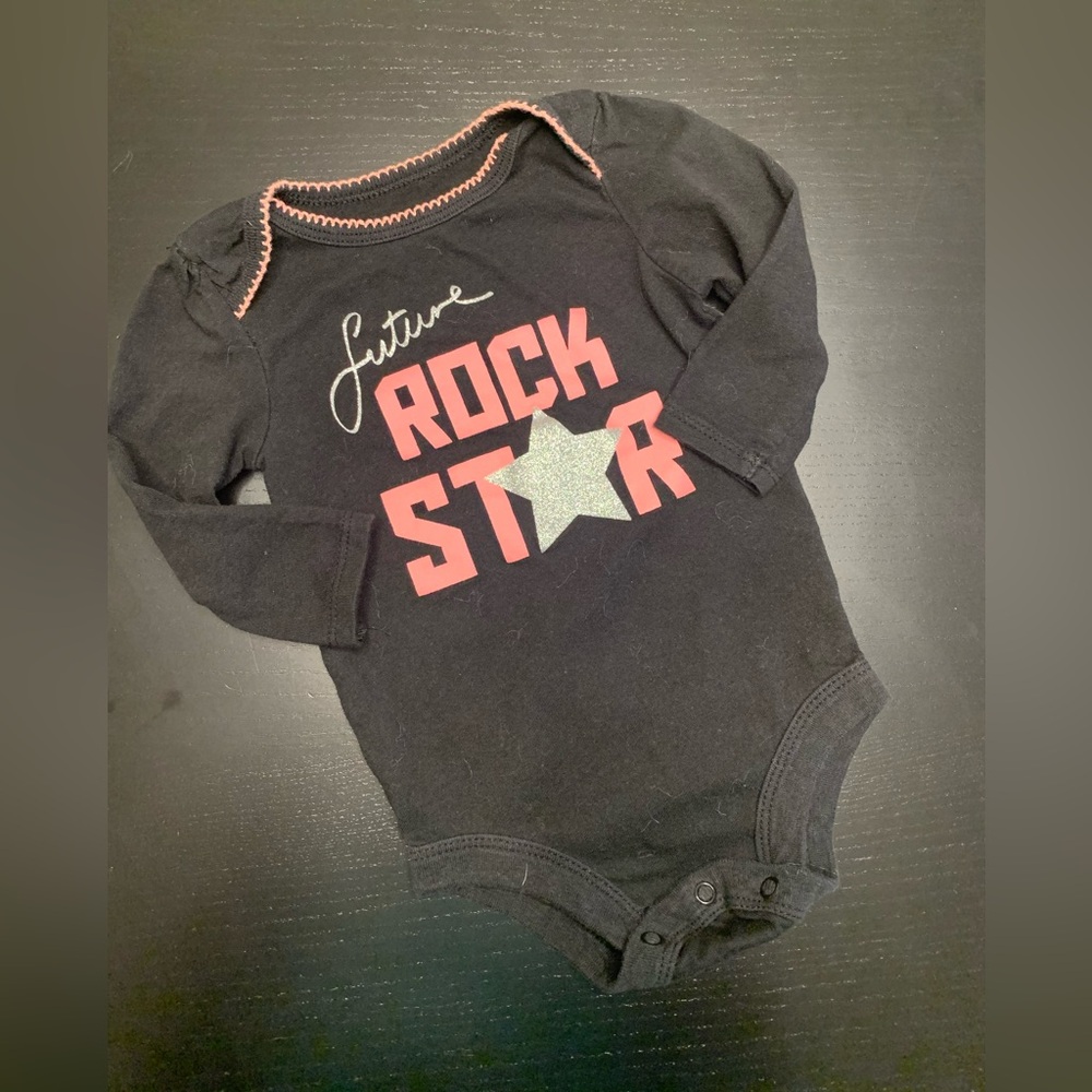 ⭐️4/$5.00⭐️ George 6-12m Black Onesie